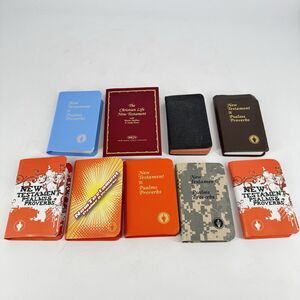Lot of 9 New Testament Psalms & Proverbs Pocket Bibles Gideons Mixed Editions